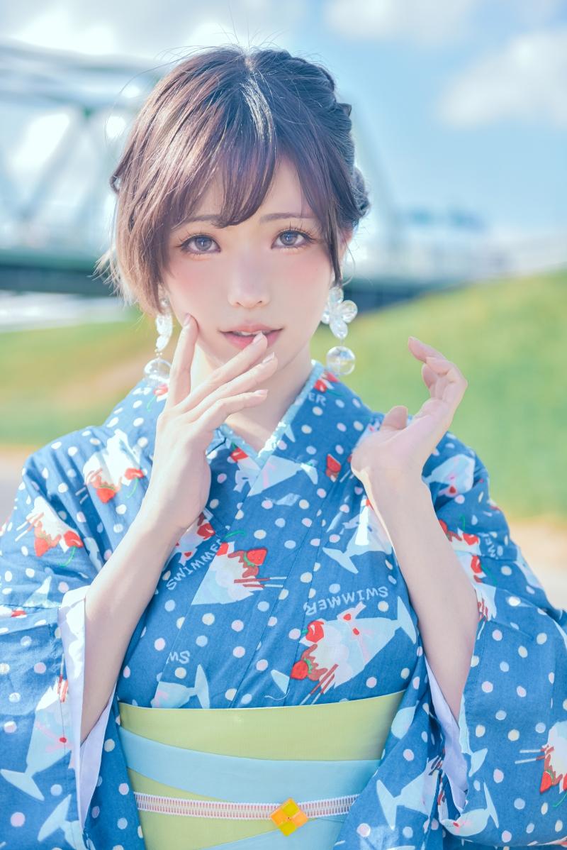 ElyEE子 2023.august A-聖代浴衣 Sundae Yukata [28P-129MB]非常漂亮