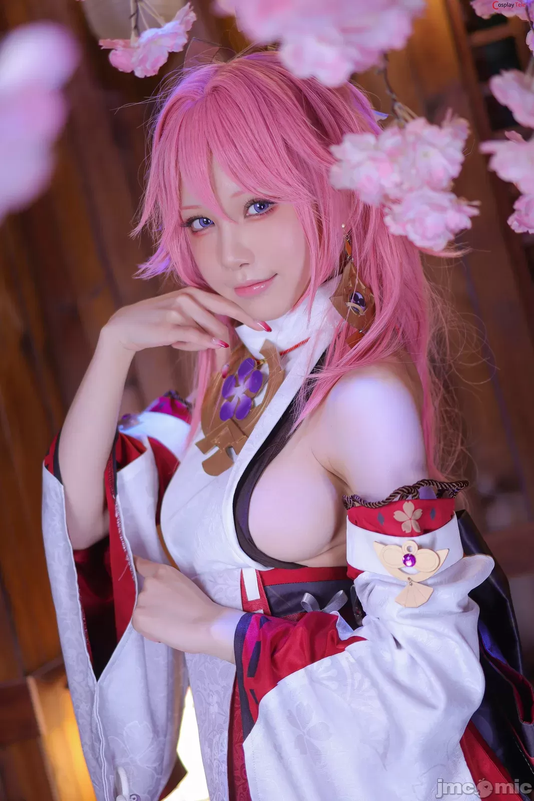 水淼aqua cosplay Yae Miko Genshin Impact适合收藏