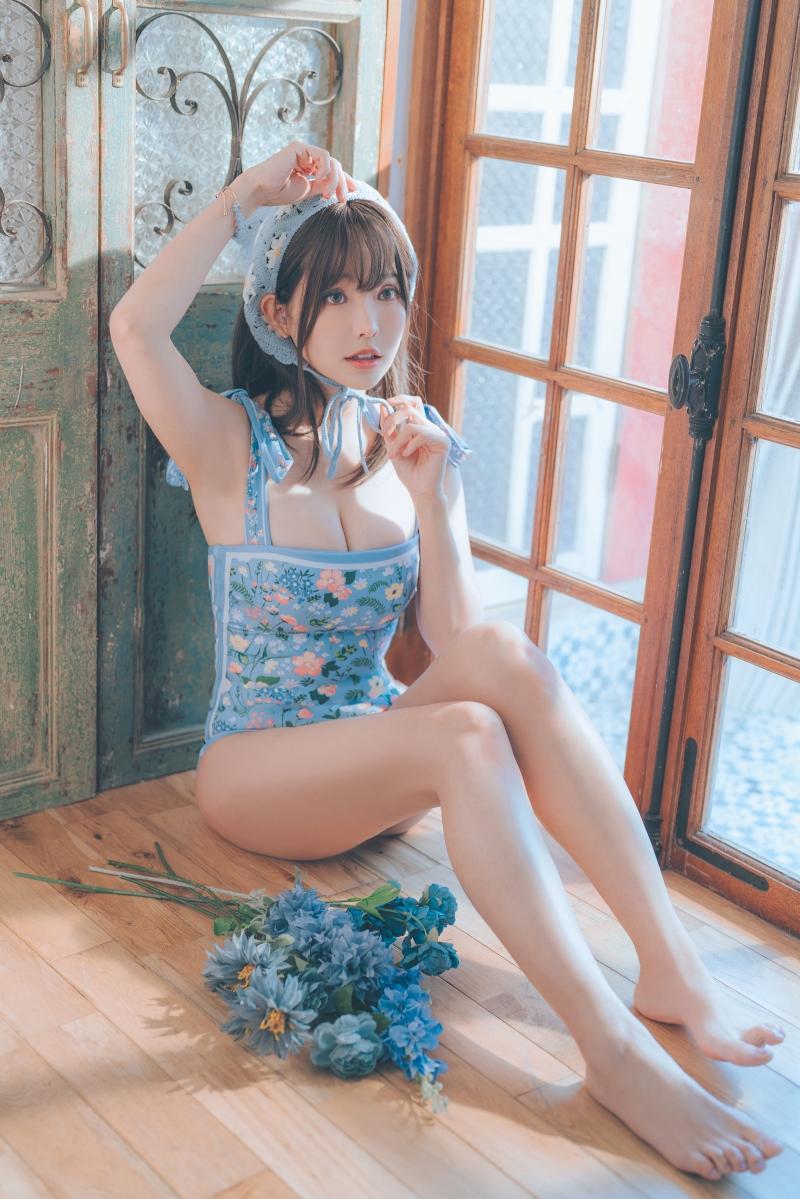 ElyEE子 2023.august D-復古水藍花 Vintage Aqua Blossom [38P-159MB]整理分享