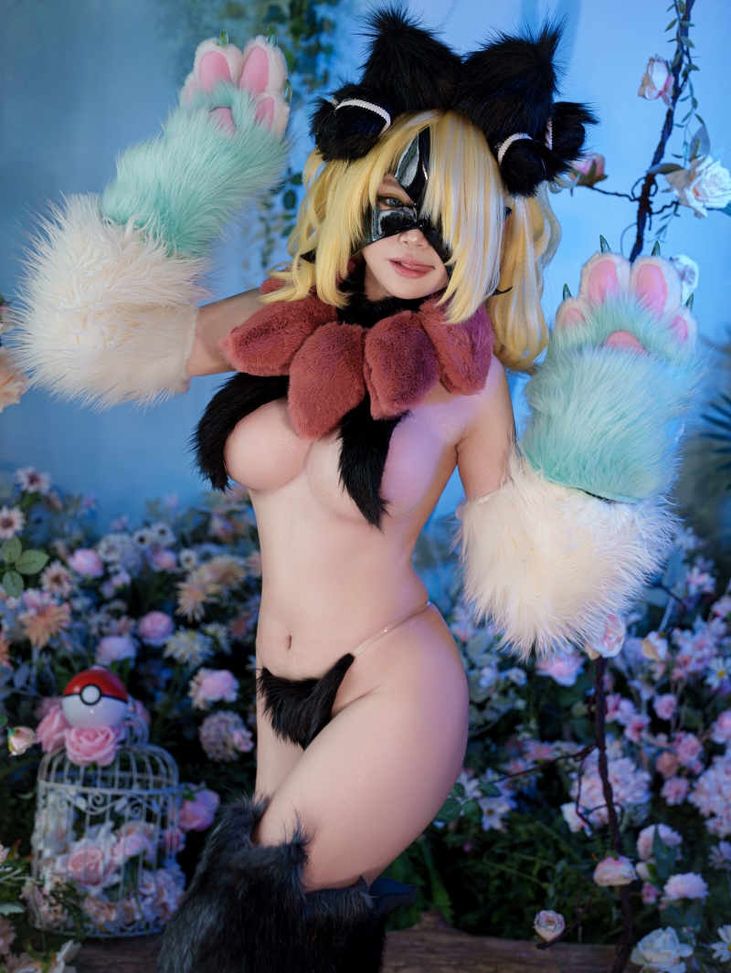 ZinieQ Cynthia in Meowscarada Costume【37P-43.1MB】作品图片未删减