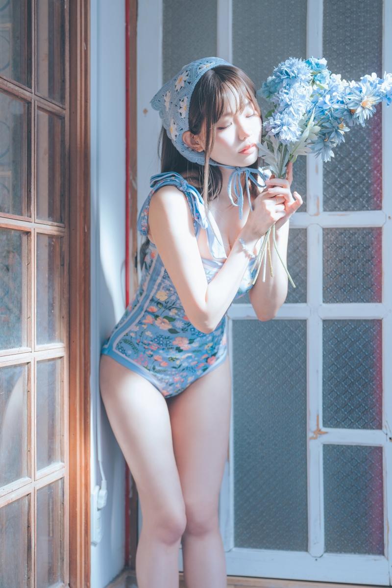 ElyEE子 2023.august D-復古水藍花 Vintage Aqua Blossom [38P-159MB]整理分享