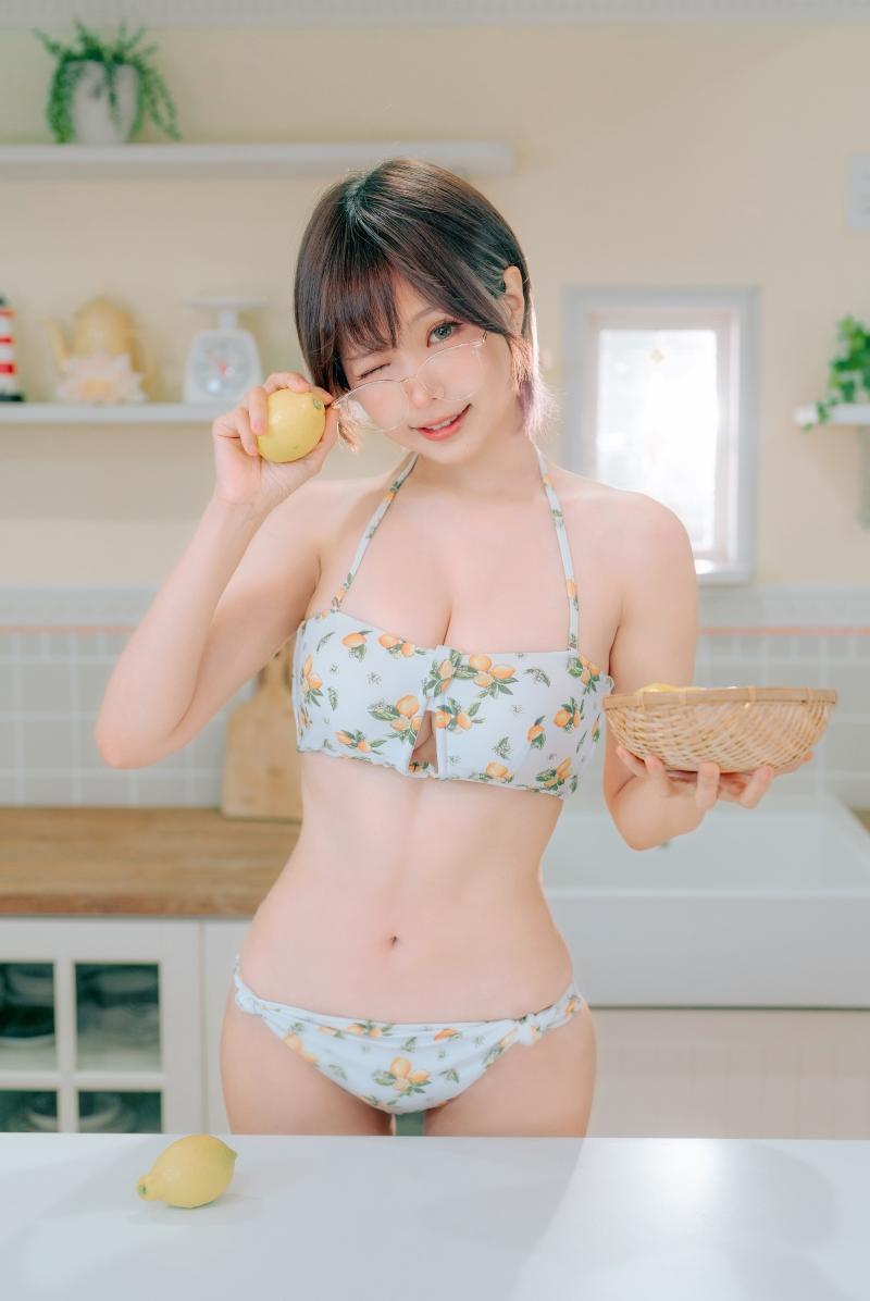 ElyEE子 2023.august C-檸檬泳裝 Lemon Swimsuit [31P-113MB]壁纸图片大全