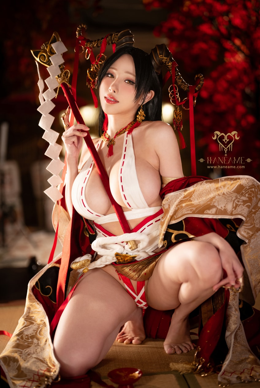 雨波_HaneAme –-Lustful Goat Miko邪羊巫女视图欣赏