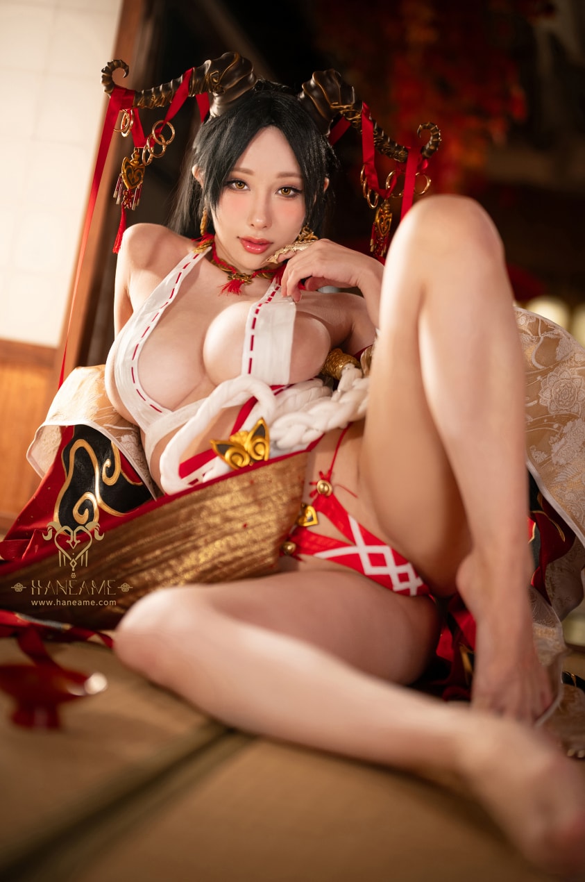 雨波_HaneAme –-Lustful Goat Miko邪羊巫女视图欣赏