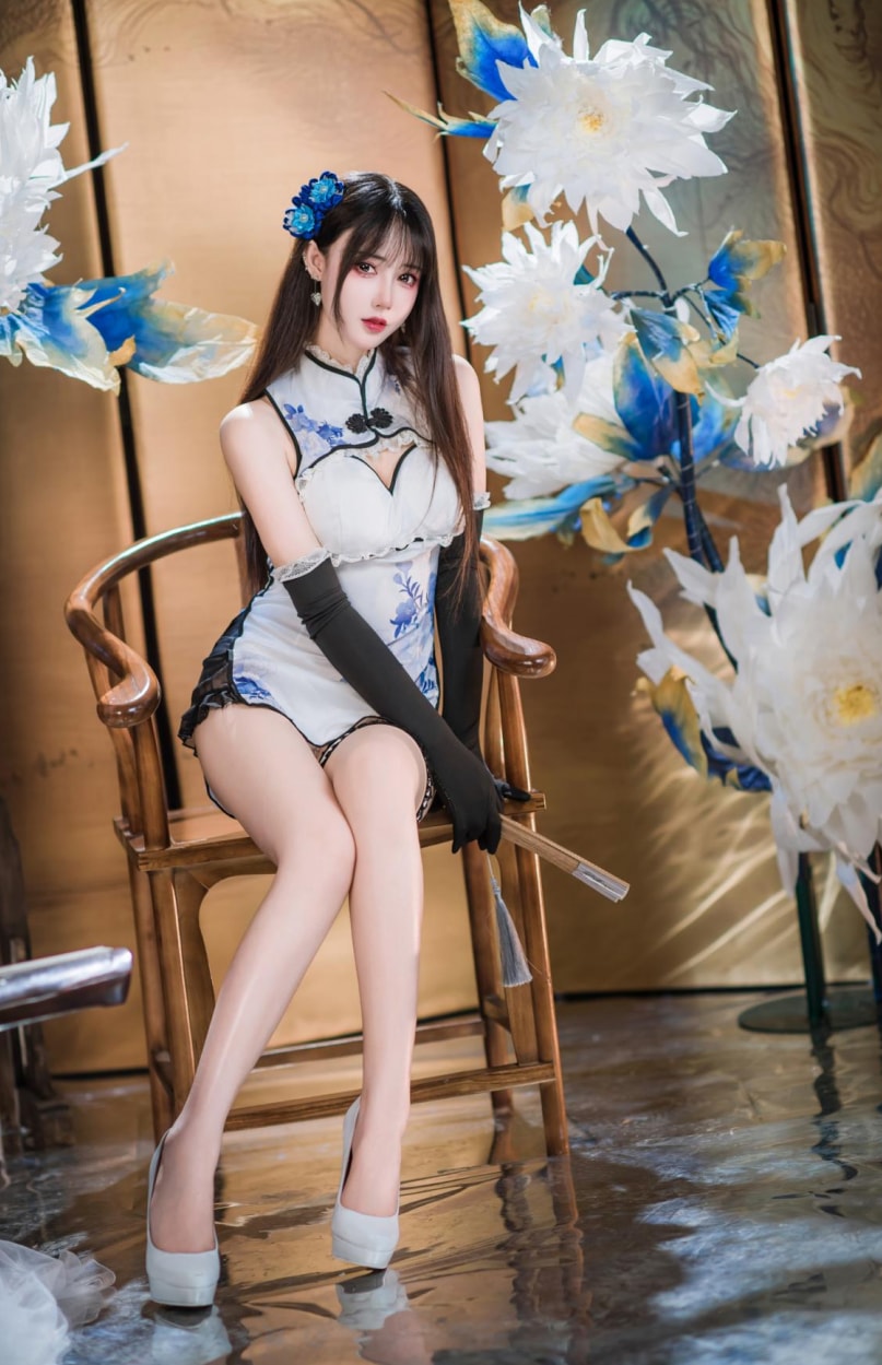 羽生三未 –-艳娘幻梦谭 瓶儿 青花瓷旗袍图片大全高清