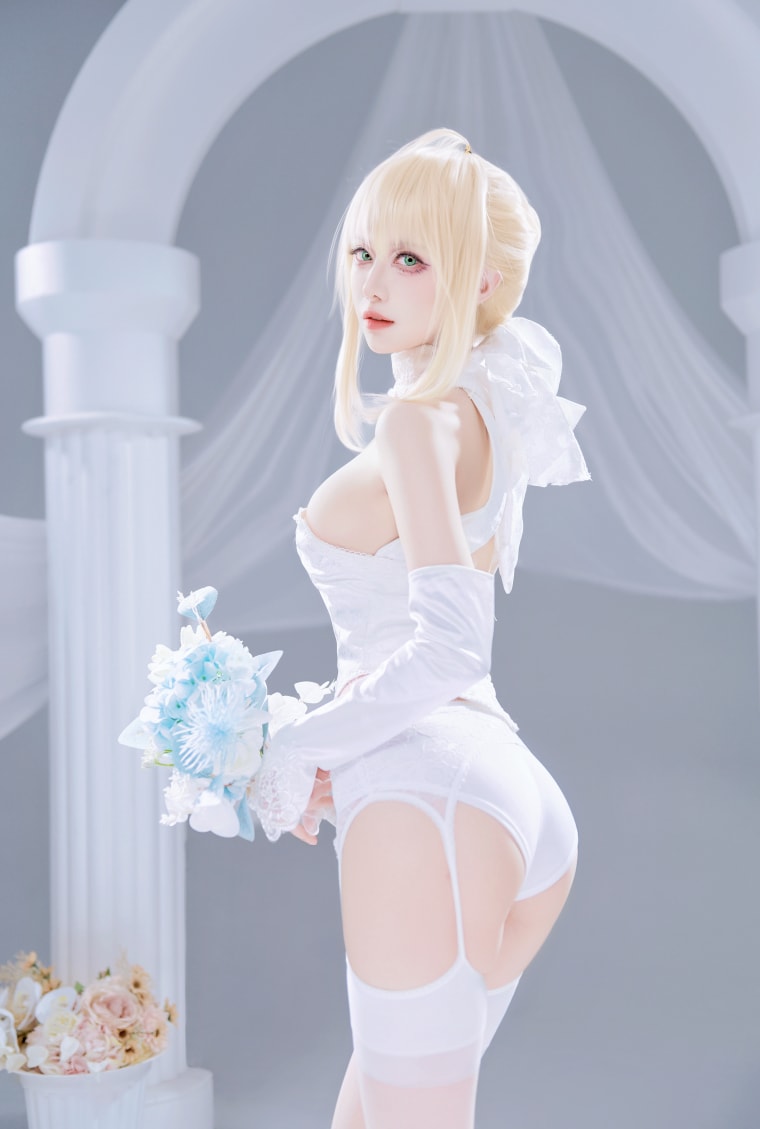 Shika小鹿鹿-FGO-Saber花嫁未删减图片作品