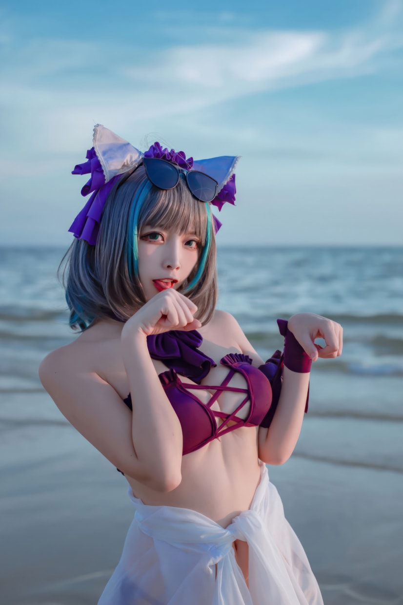 二佐Nisa –-碧蓝航线-柴郡泳装整理分享