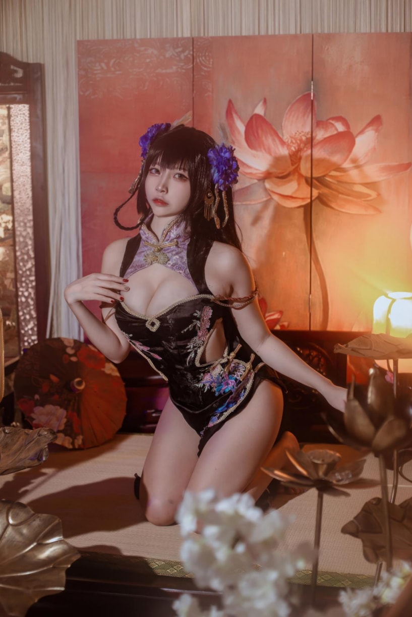 二佐Nisa –-碧蓝航线-比叡鲟旗袍视图欣赏